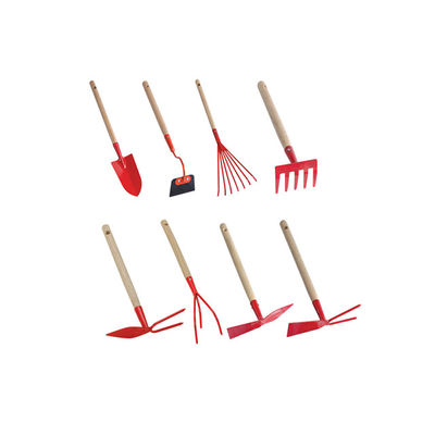 8pcs Pequenas ferramentas de mão / jardim com o mesmo conjunto de manobra de madeira de aço carbono