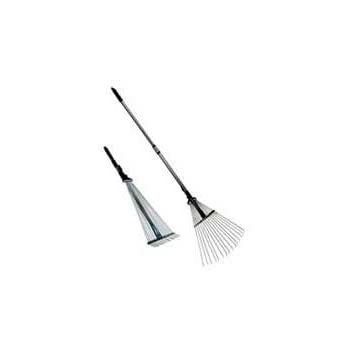 Galvanizado 58,3 polegadas ferramenta de raquete de metal ajustável para cuidados e manutenção de folhas de gramado jardim