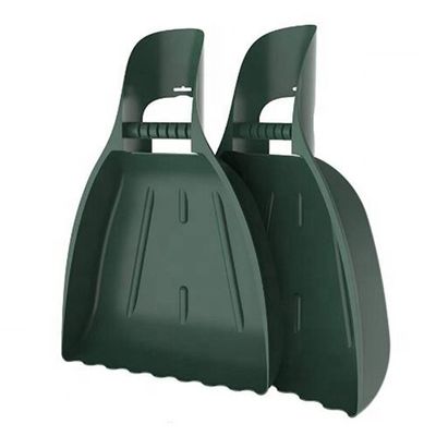 Copas de folhas de plástico e raquete de mão perfeito para limpeza de folhas