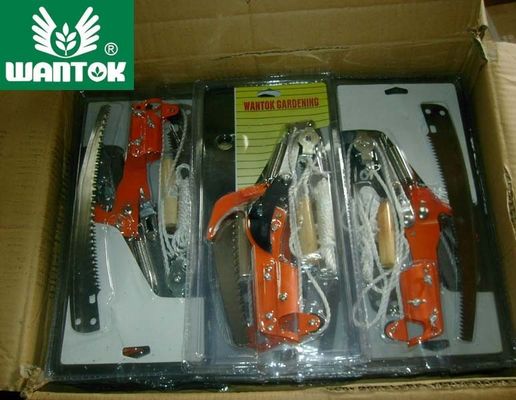 Cortar sem esforço os ramos com aço curvado Pruner de árvores estendível Serra de poste telescópica