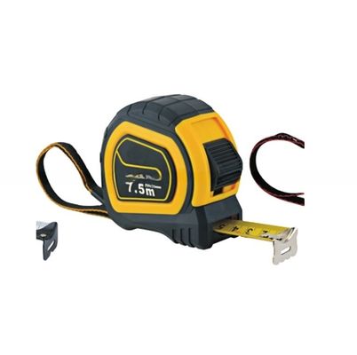 7.5m comprimento fita de medição de borracha de empreiteiro de alta distância com espessura de lâmina de 0,16 mm