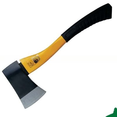 Machado de machado com 45 aço carbono e alça resistente a intempéries de fibra de vidro